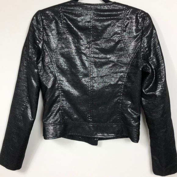 🆕Laundry by Shelli Segal>Lurex moto jacket NWOT - Picture 3 of 8